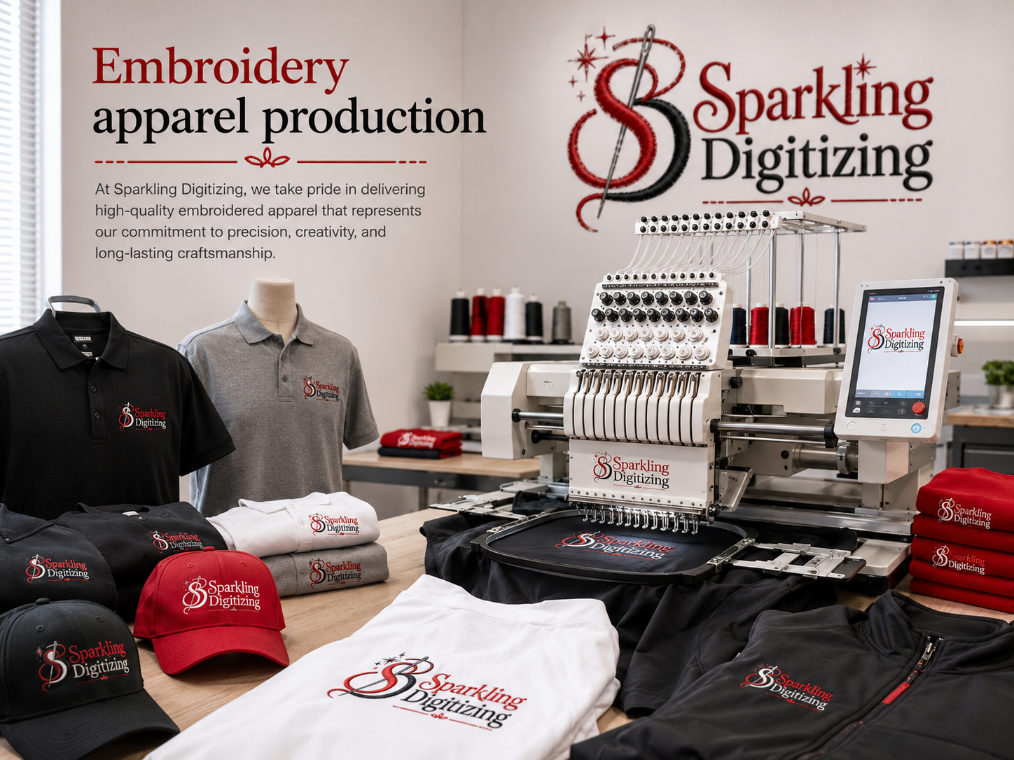 Embroidery apparel production